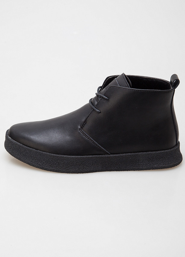 Чёрные зимние кожаные ботинки Sevenext