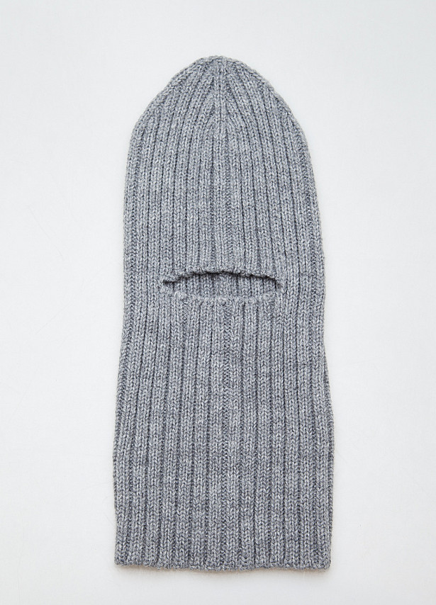 Вязанная шапка-балаклава Marhatter серого цвета