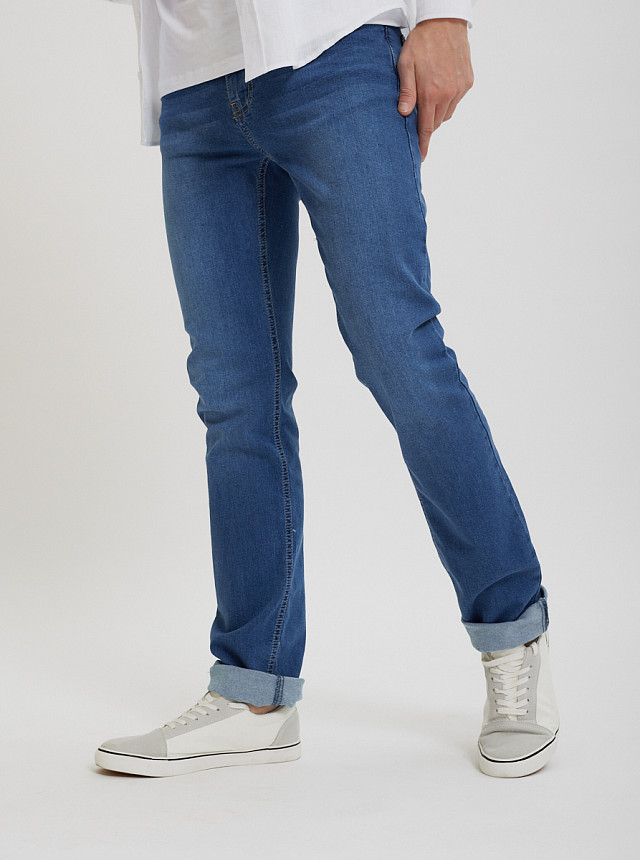 Светло-синие джинсы-стрейч Sevenext