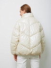 Белая укороченная демисезонная куртка Sevenext