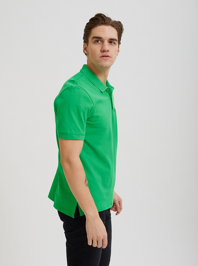 Базовая рубашка-поло Sevenext ярко-зелёного цвета
