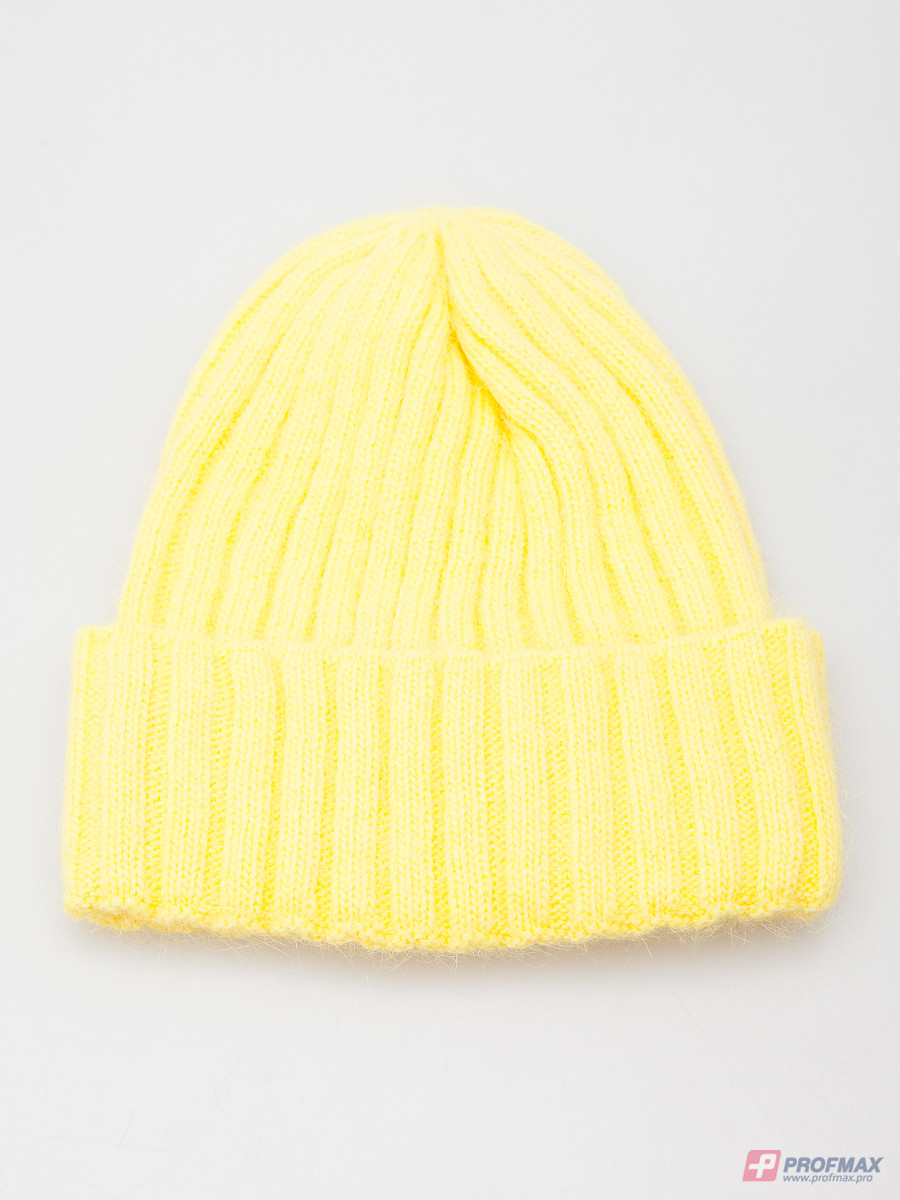 Жёлтая вязаная шапка Sevenext