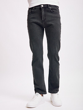 Тёмно-серые утеплённые джинсы Sevenext