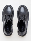 Чёрные демисезонные ботинки FERTO со шнуровкой