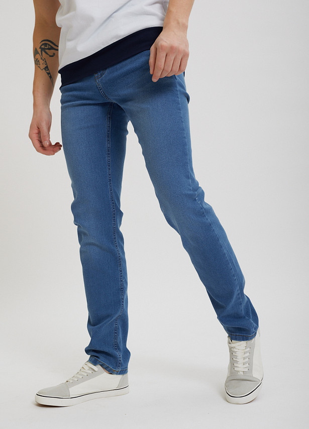 Синие джинсы Sevenext из стрейч-хлопка