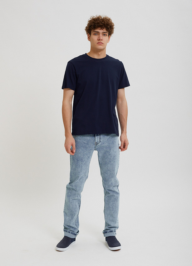 Голубые выбеленные джинсы Sevenext