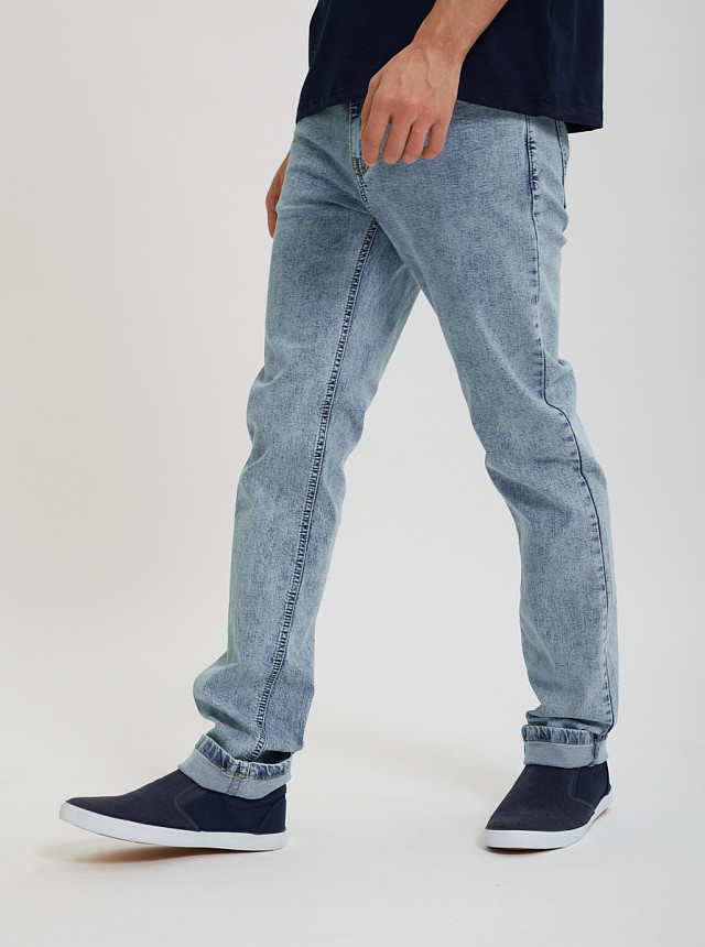 Голубые выбеленные джинсы Sevenext