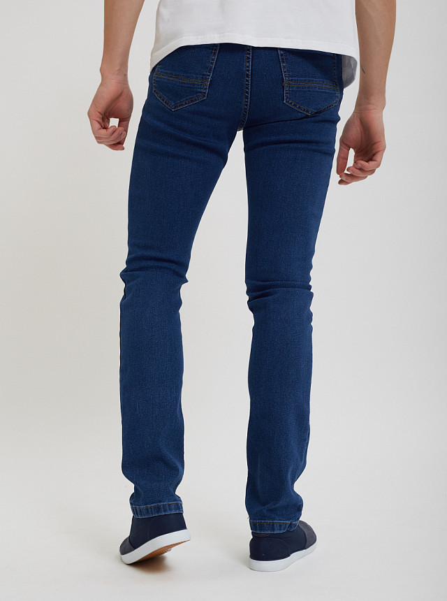 Тёмно-синие джинсы Sevenext из стрейч-хлопка