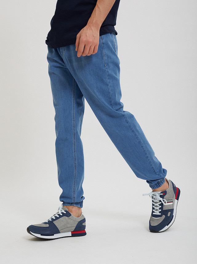 Голубые джинсы-джоггеры Sevenext