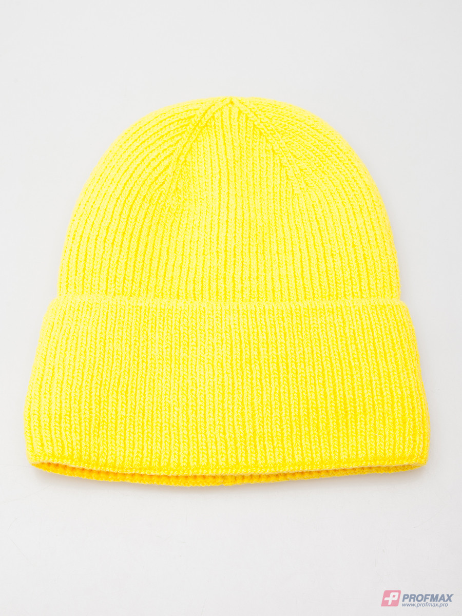 Лимонно-жёлтая трикотажная шапка Qusto