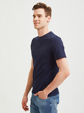 Тёмно-синяя базовая футболка Sevenext